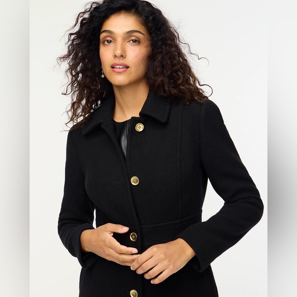 NWT J.Crew Wool-blend Lady Day Coat - Picture 3 of 5